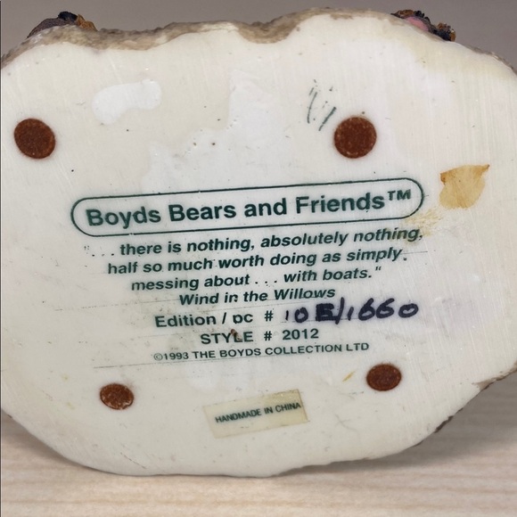 Boyds Bears Christian by the Sea Adorable Bear Figurine with Blue Sweater - Picture 5 of 5